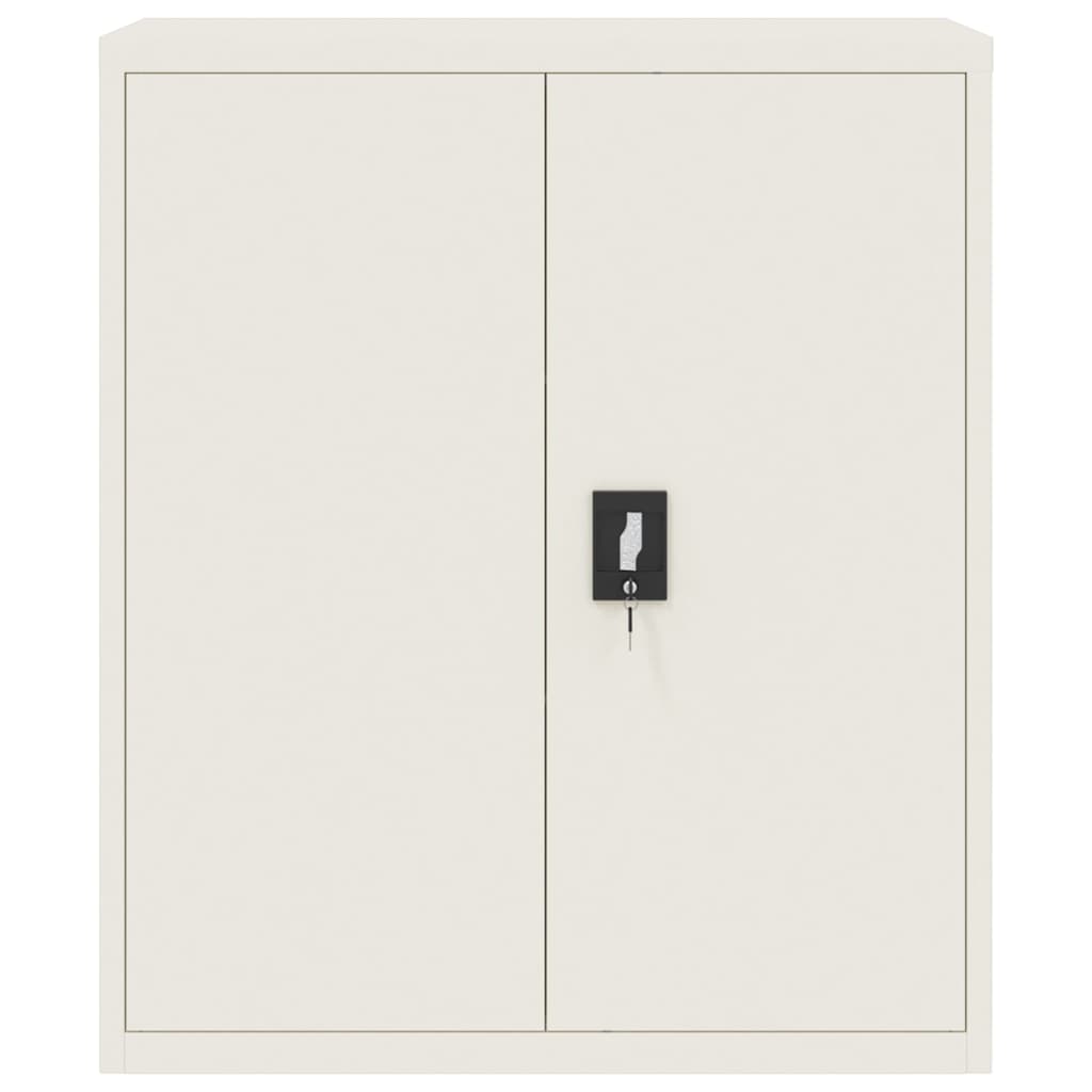 File Cabinet White 90x40x105 cm Steel