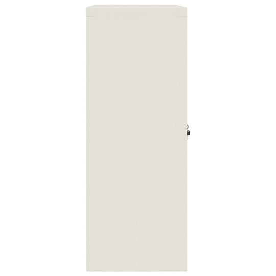 File Cabinet White 90x40x105 cm Steel