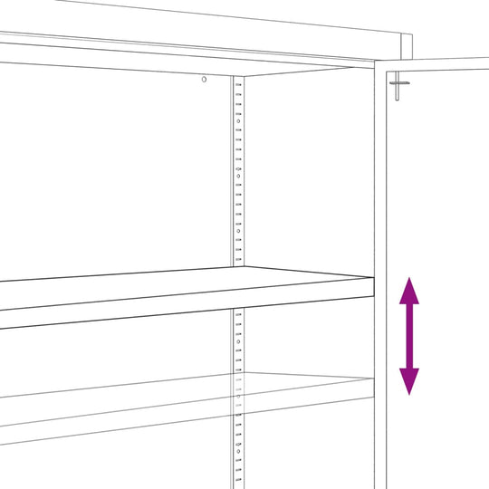 File Cabinet White 90x40x105 cm Steel