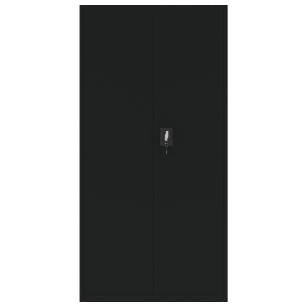 File Cabinet Black 90x40x180 cm Steel