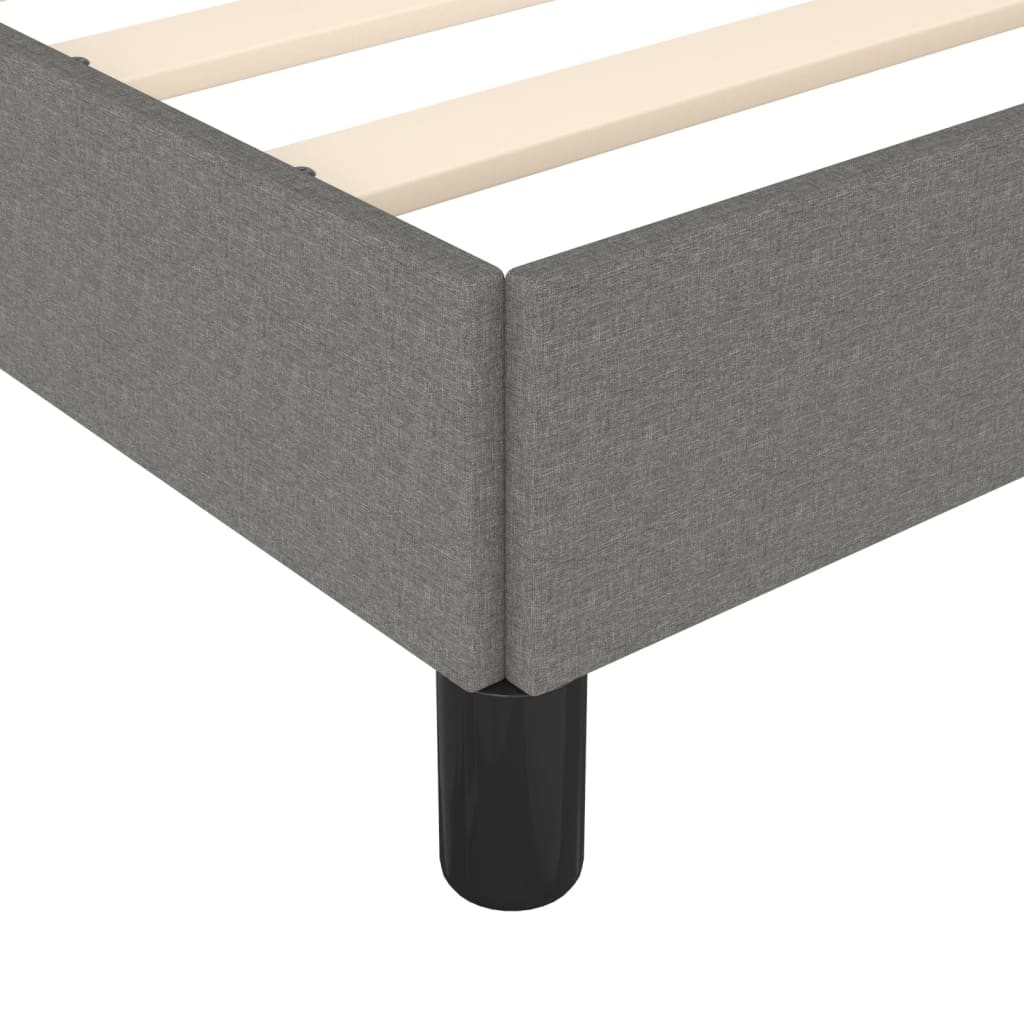 Bed Frame without Mattress Dark Grey King Single Fabric