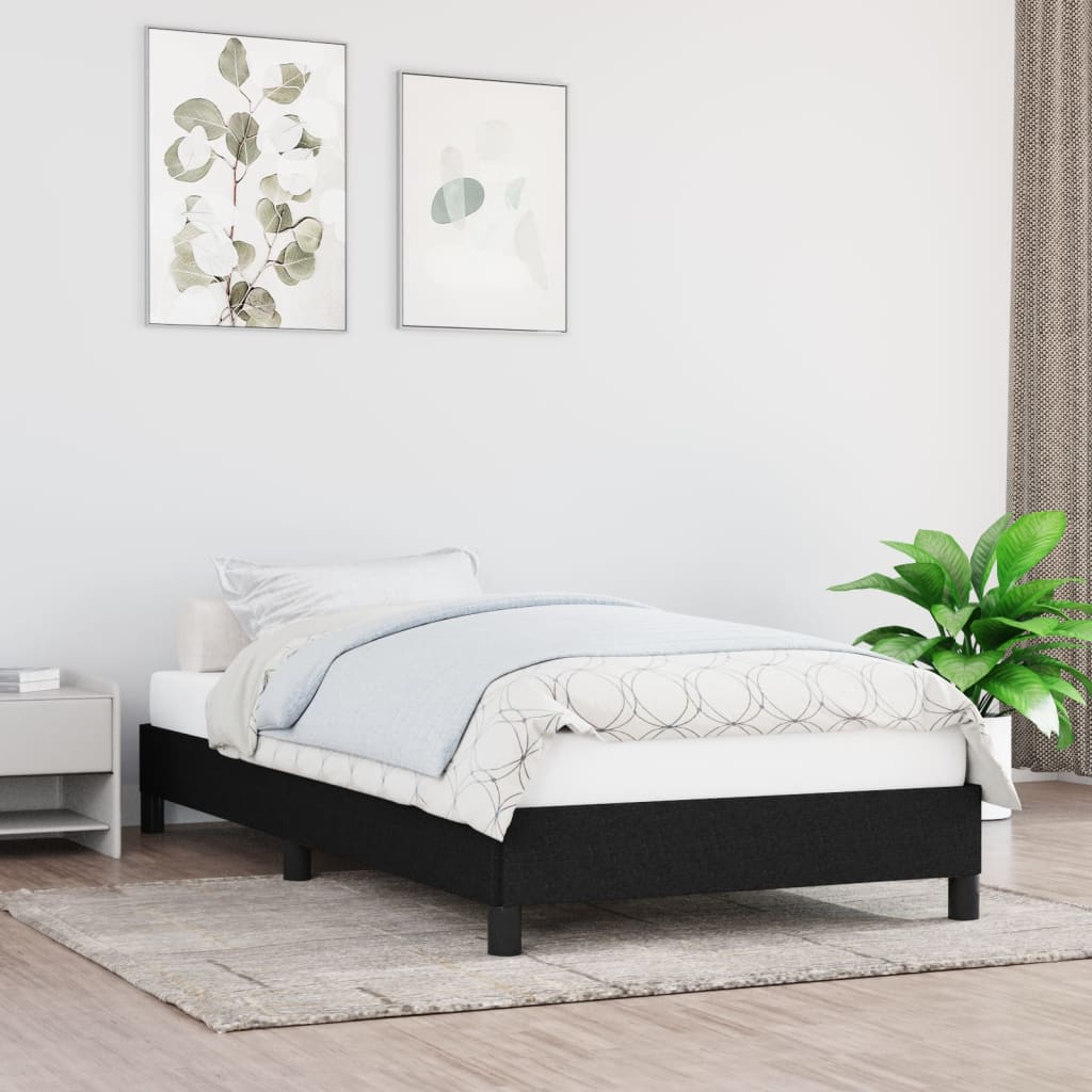 Bed Frame without Mattress Black King Single Fabric