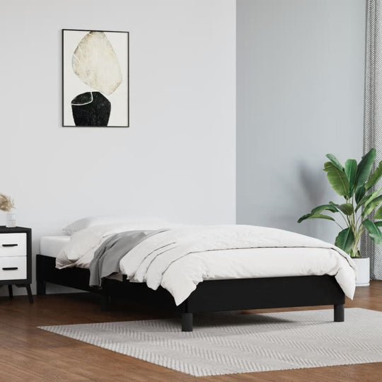 Bed Frame without Mattress Black King Single Faux Leather