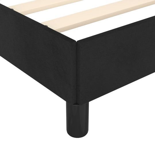 Bed Frame without Mattress Black King Single Velvet