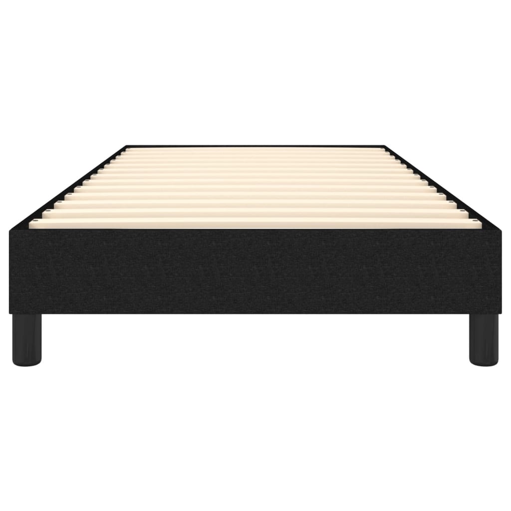 Box Spring Bed without Mattress Black King Single Size Fabric