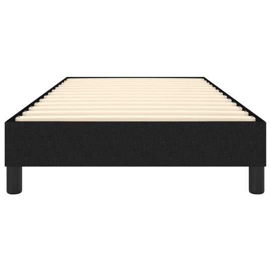 Box Spring Bed without Mattress Black King Single Size Fabric