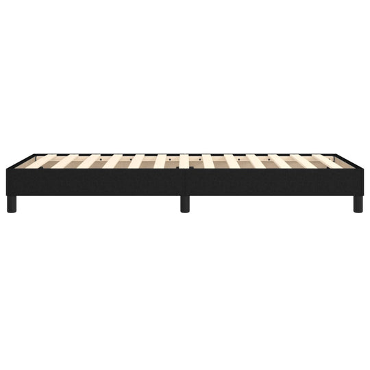 Box Spring Bed without Mattress Black King Single Size Fabric