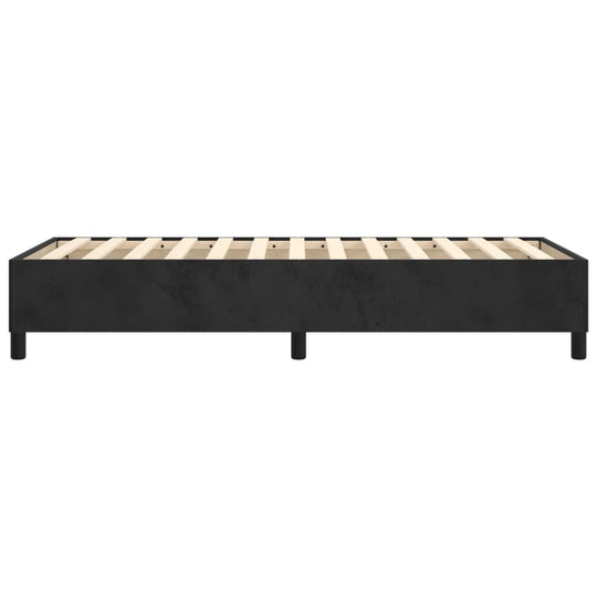 Box Spring Bed without Mattress Black King Single Size Velvet