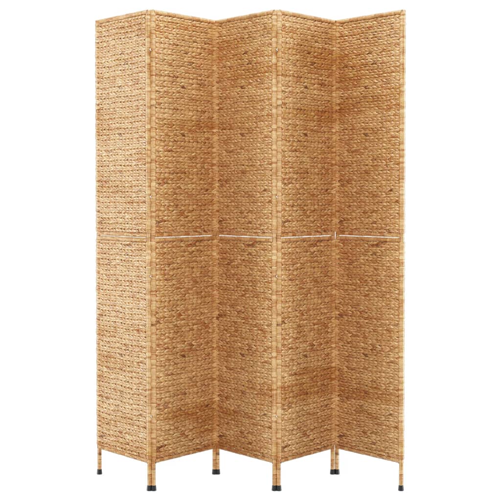 Room Divider 5-Panel 205x180 cm Water Hyacinth