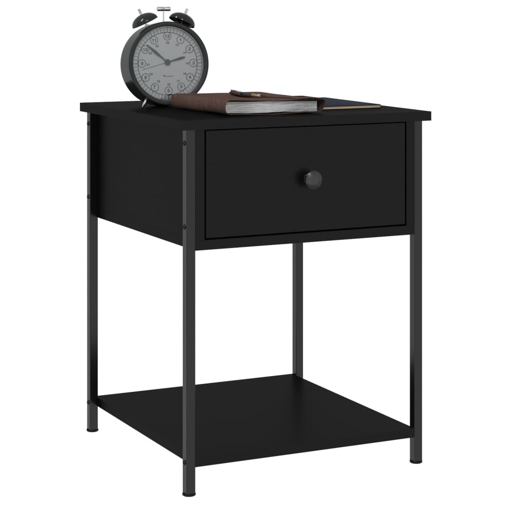 Bedside Tables 2 pcs Black 44x45x58 cm Engineered Wood