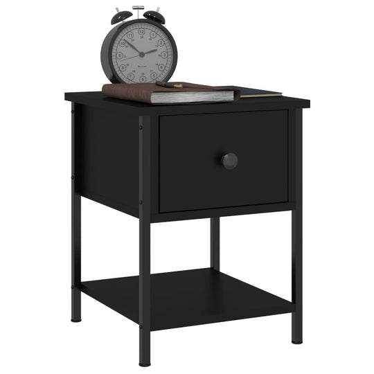 Bedside Tables 2 pcs Black 34x35.5x45 cm Engineered Wood