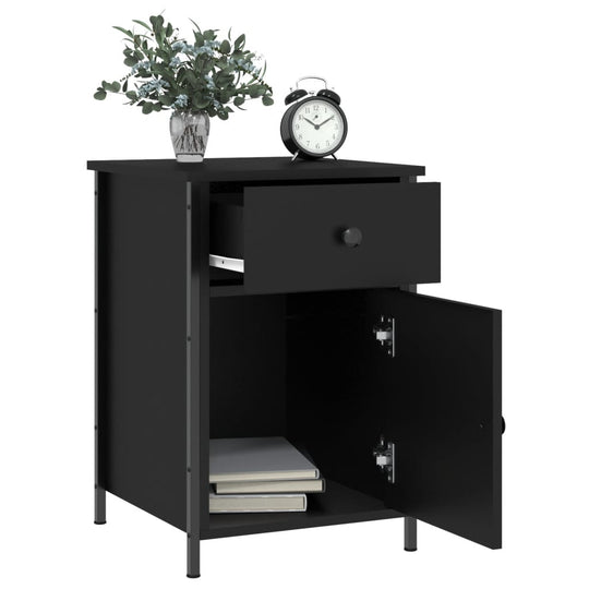 Bedside Cabinets 2 pcs Black 40x42x60 cm Engineered Wood