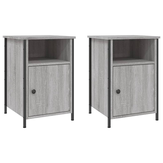 Bedside Cabinets 2 pcs Grey Sonoma 40x42x60 cm Engineered Wood