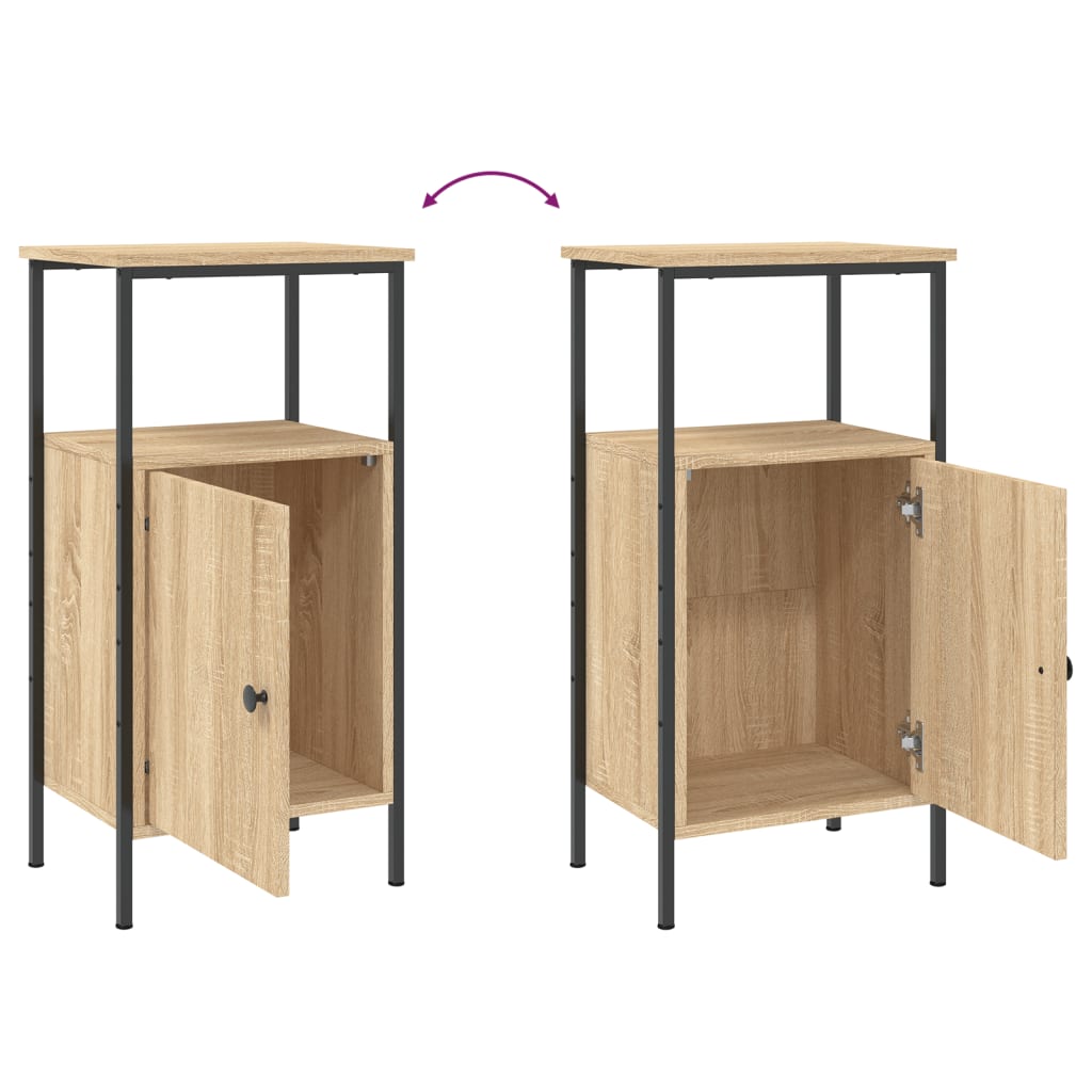 Bedside Cabinets 2 pcs Sonoma Oak 41x31x80 cm Engineered Wood