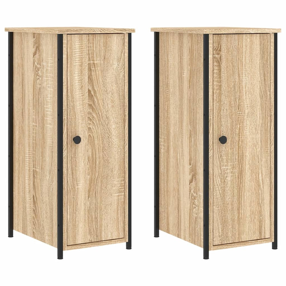 Bedside Cabinets 2 pcs Sonoma Oak 32x42x80 cm Engineered Wood