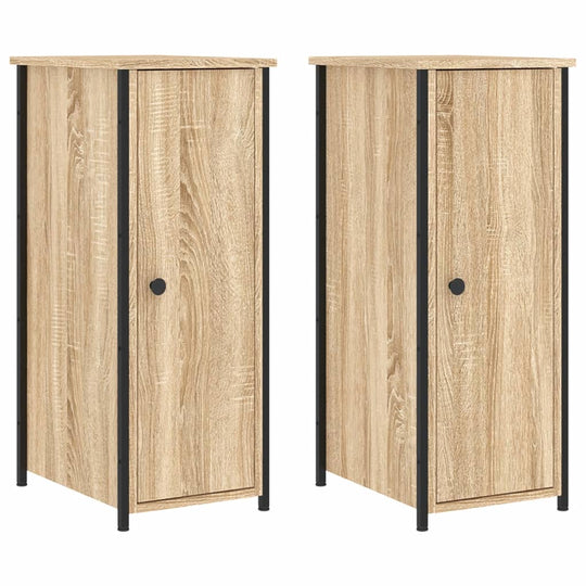 Bedside Cabinets 2 pcs Sonoma Oak 32x42x80 cm Engineered Wood