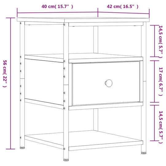 Bedside Cabinets 2 pcs Black 40x42x56 cm Engineered Wood