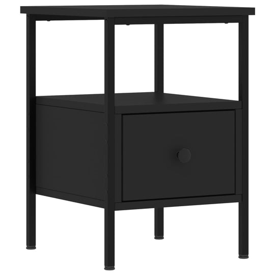 Bedside Cabinets 2 pcs Black 34x36x50 cm Engineered Wood