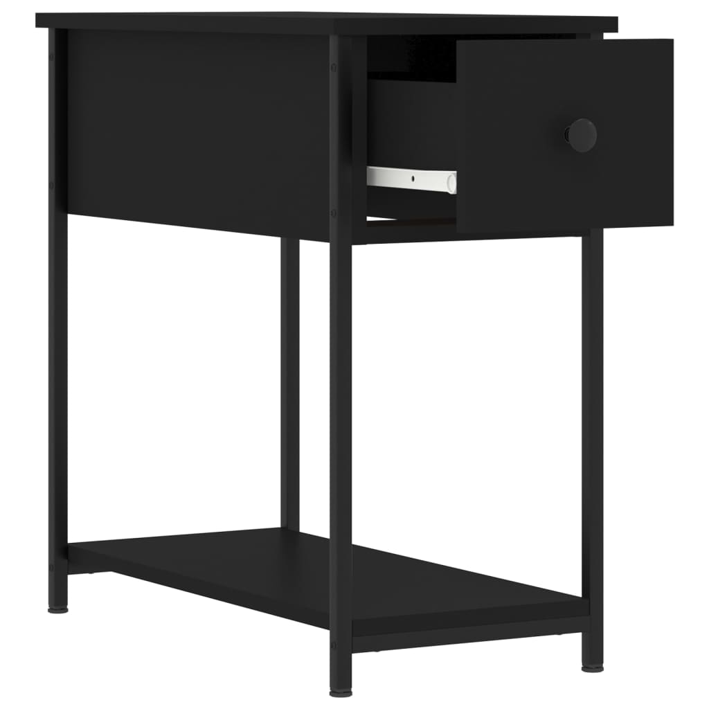 Bedside Cabinets 2 pcs Black 30x60x60 cm Engineered Wood