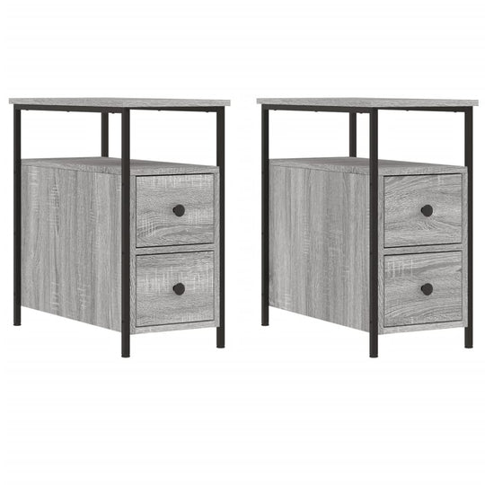 Bedside Cabinets 2 pcs Grey Sonoma 30x60x60 cm Engineered Wood