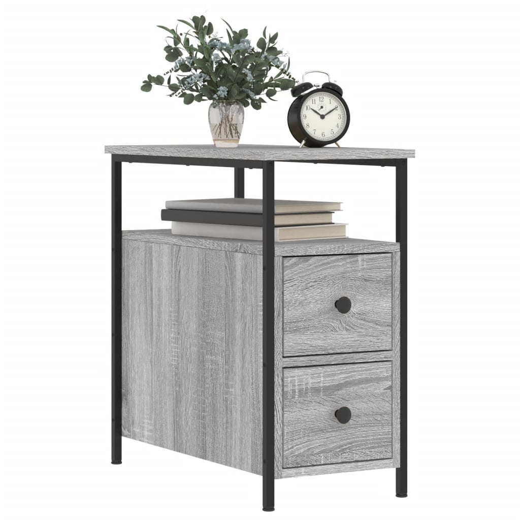 Bedside Cabinets 2 pcs Grey Sonoma 30x60x60 cm Engineered Wood