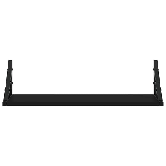 Wall Shelves 2 pcs Black 60x15x15.5 cm