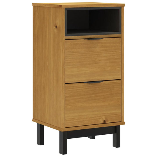 Bedside Cabinet FLAM 40x35x80 cm Solid Wood Pine