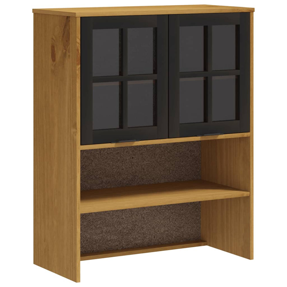 Top For Highboard With Glass Doors Flam Solid Wood Pine