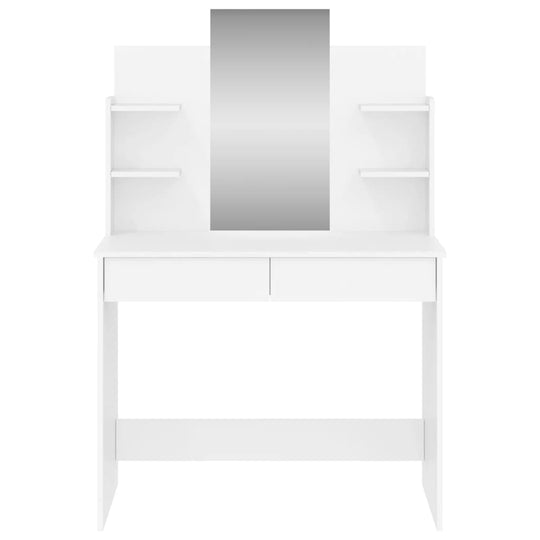 Dressing Table with Mirror White 96x39x142 cm