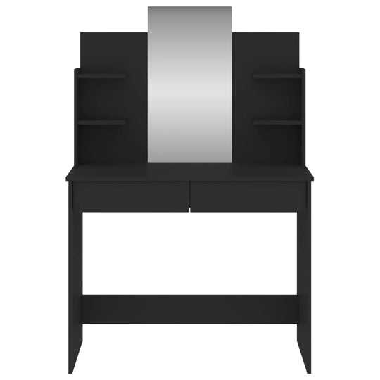 Dressing Table with Mirror Black 96x39x142 cm