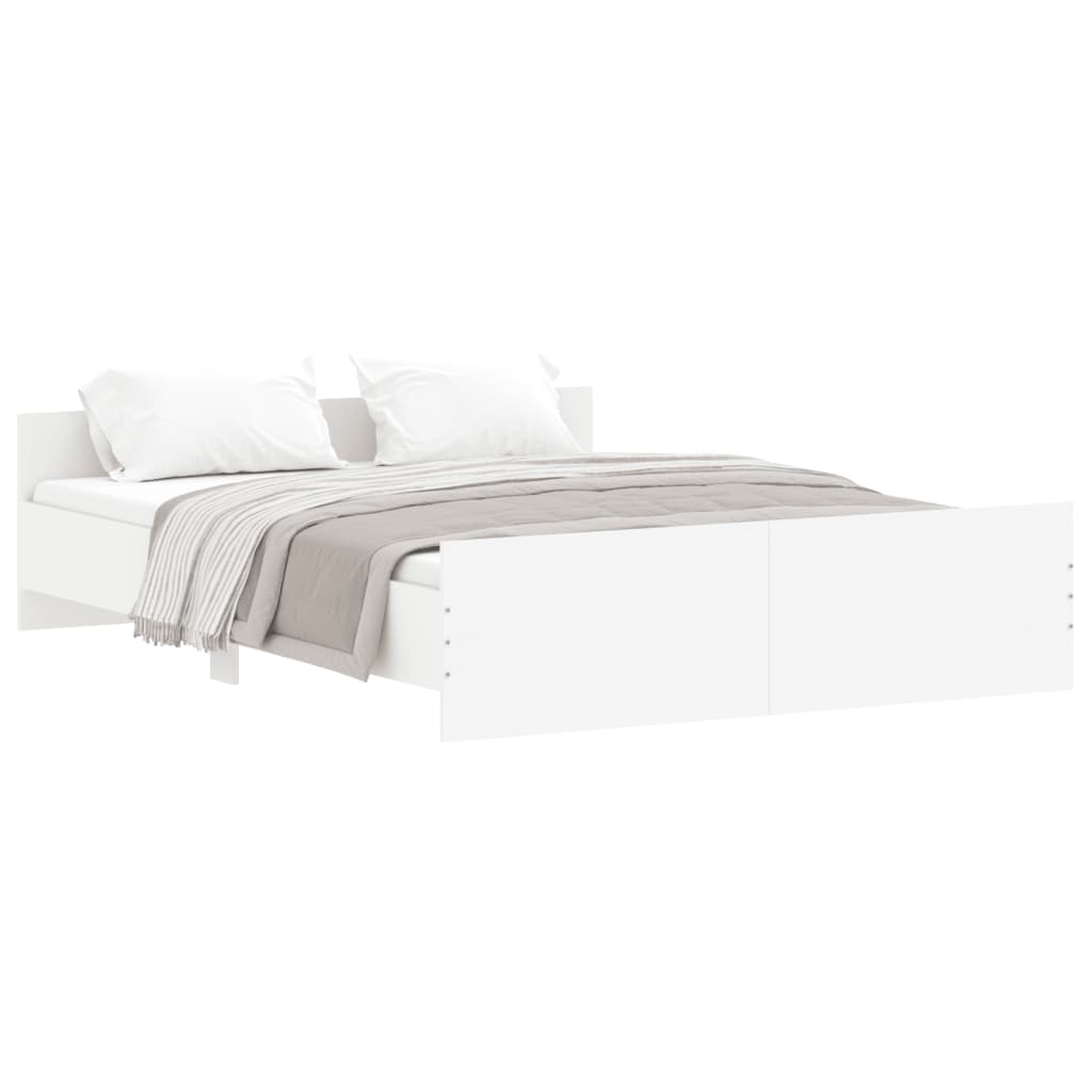 Bed Frame without Mattress White 150x200 cm