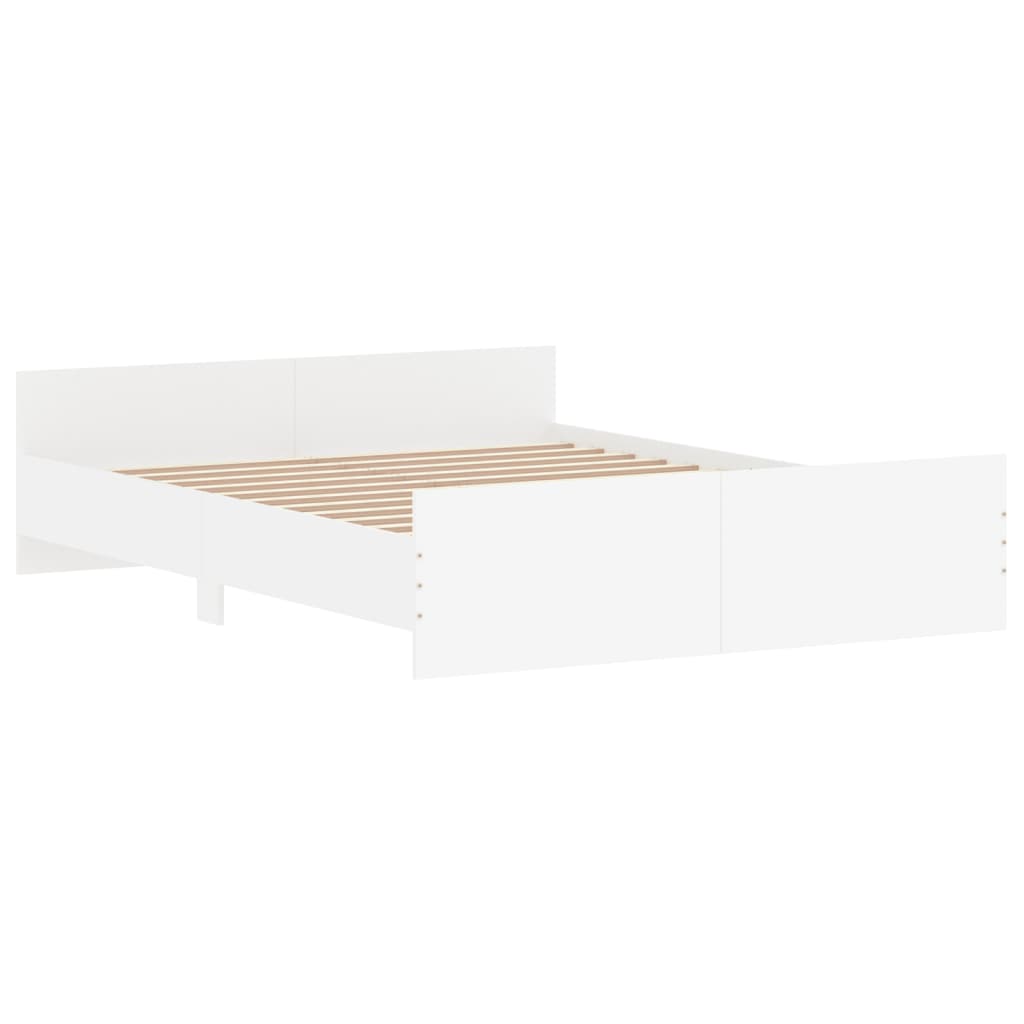 Bed Frame without Mattress White 150x200 cm