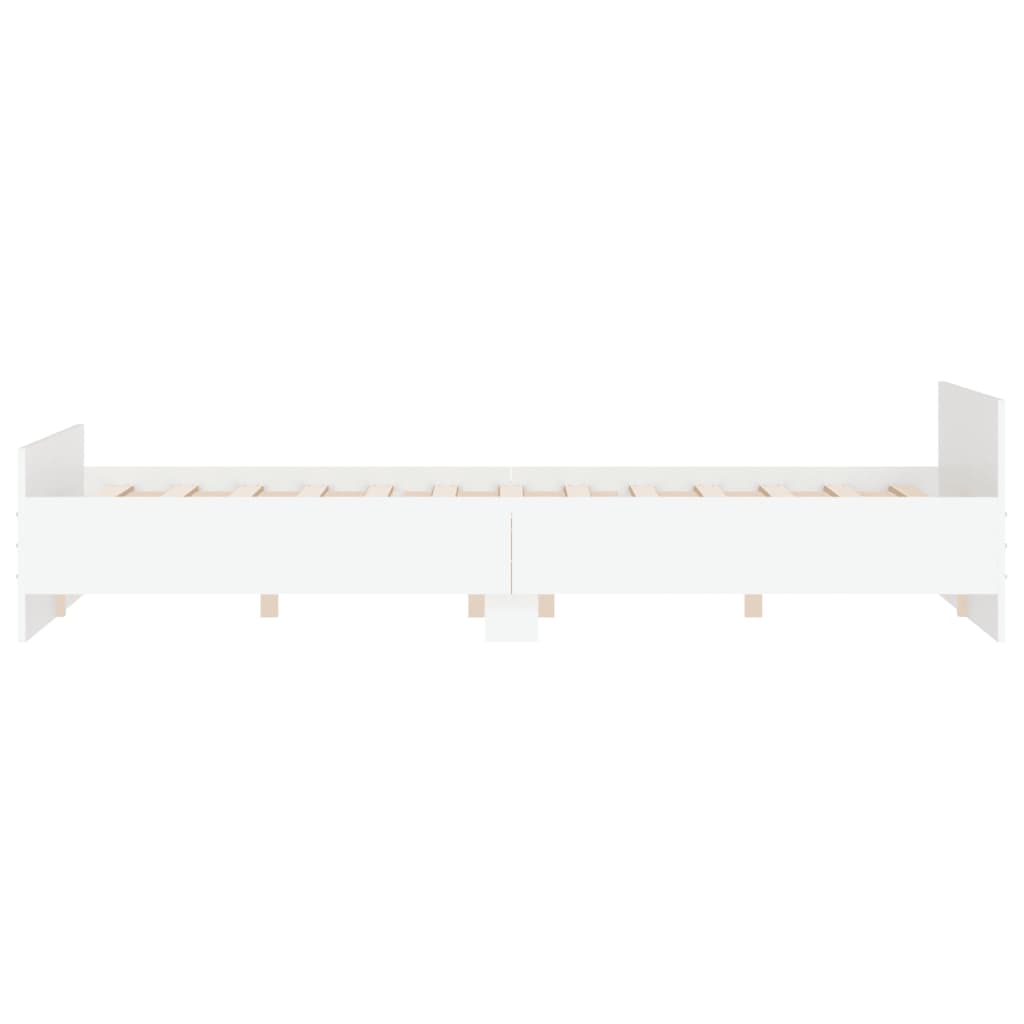 Bed Frame without Mattress White 150x200 cm