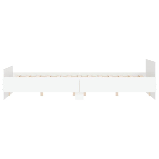 Bed Frame without Mattress White 150x200 cm