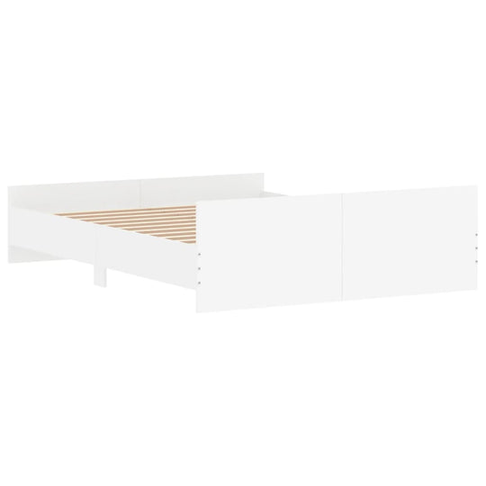 Bed Frame without Mattress White 150x200 cm