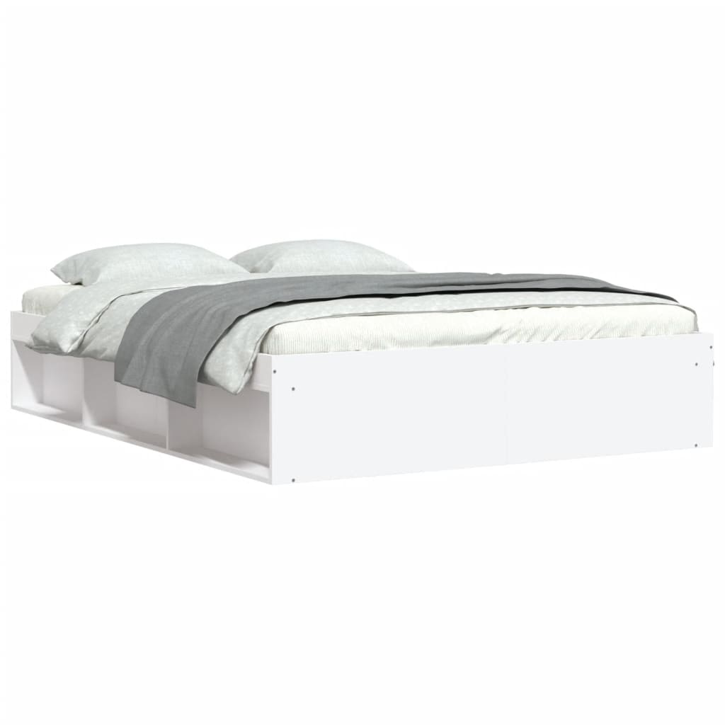 Bed Frame without Mattress White 150x200 cm