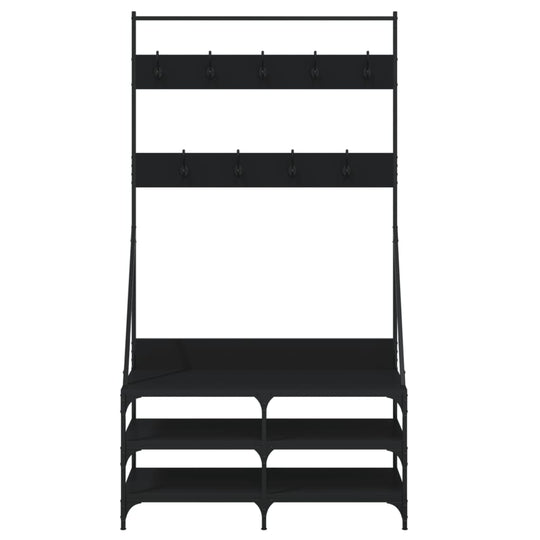 Clothes Rack with Shoe Storage Black 100x40x184 cm