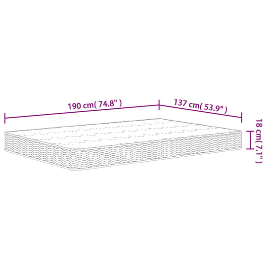 Bonnell Spring Mattress Medium 137x190 cm