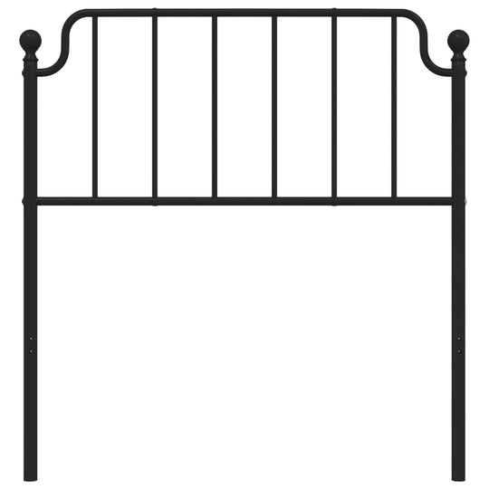 Metal Headboard Black 90 cm