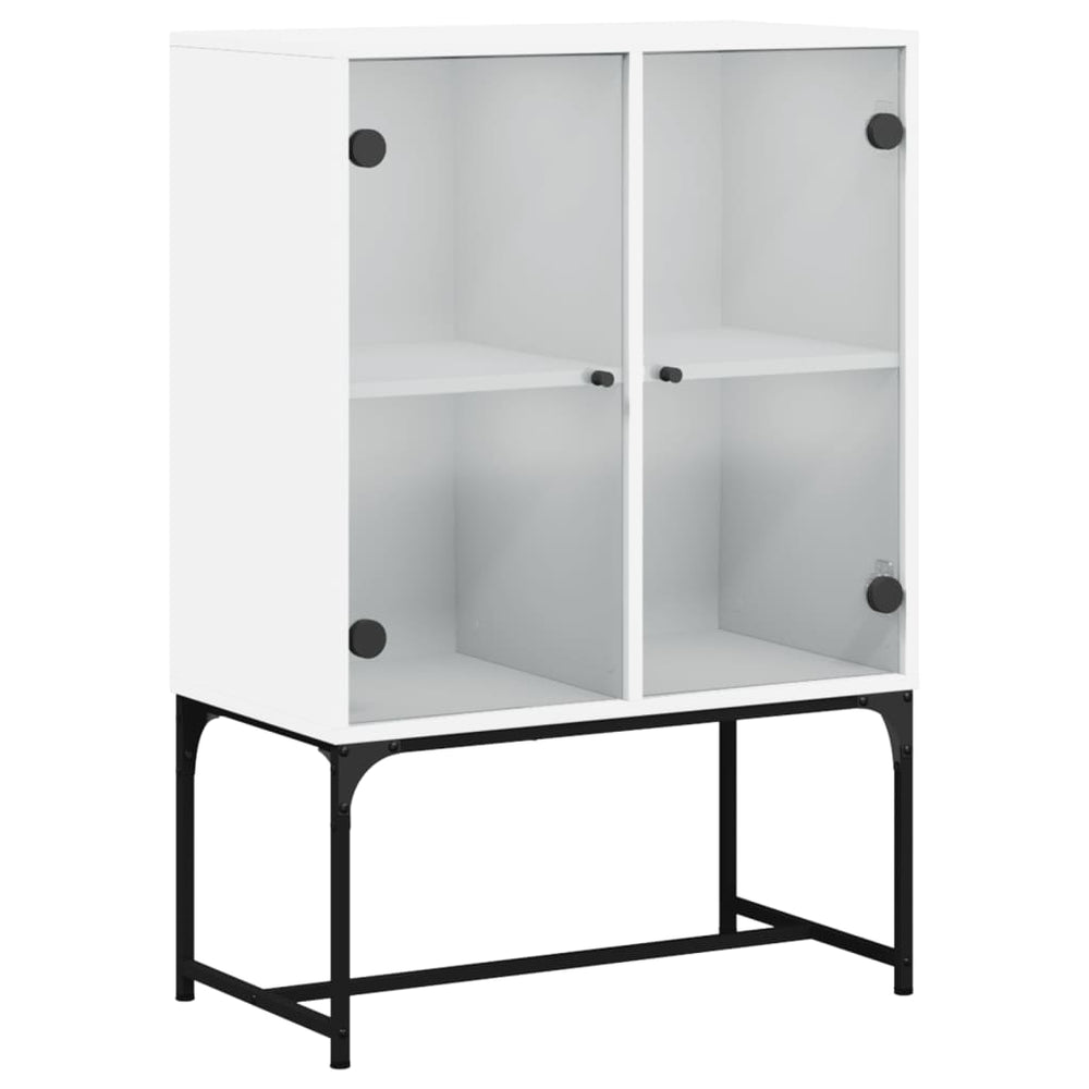 Side Cabinet With Glass Doors 69X37X100 Cm