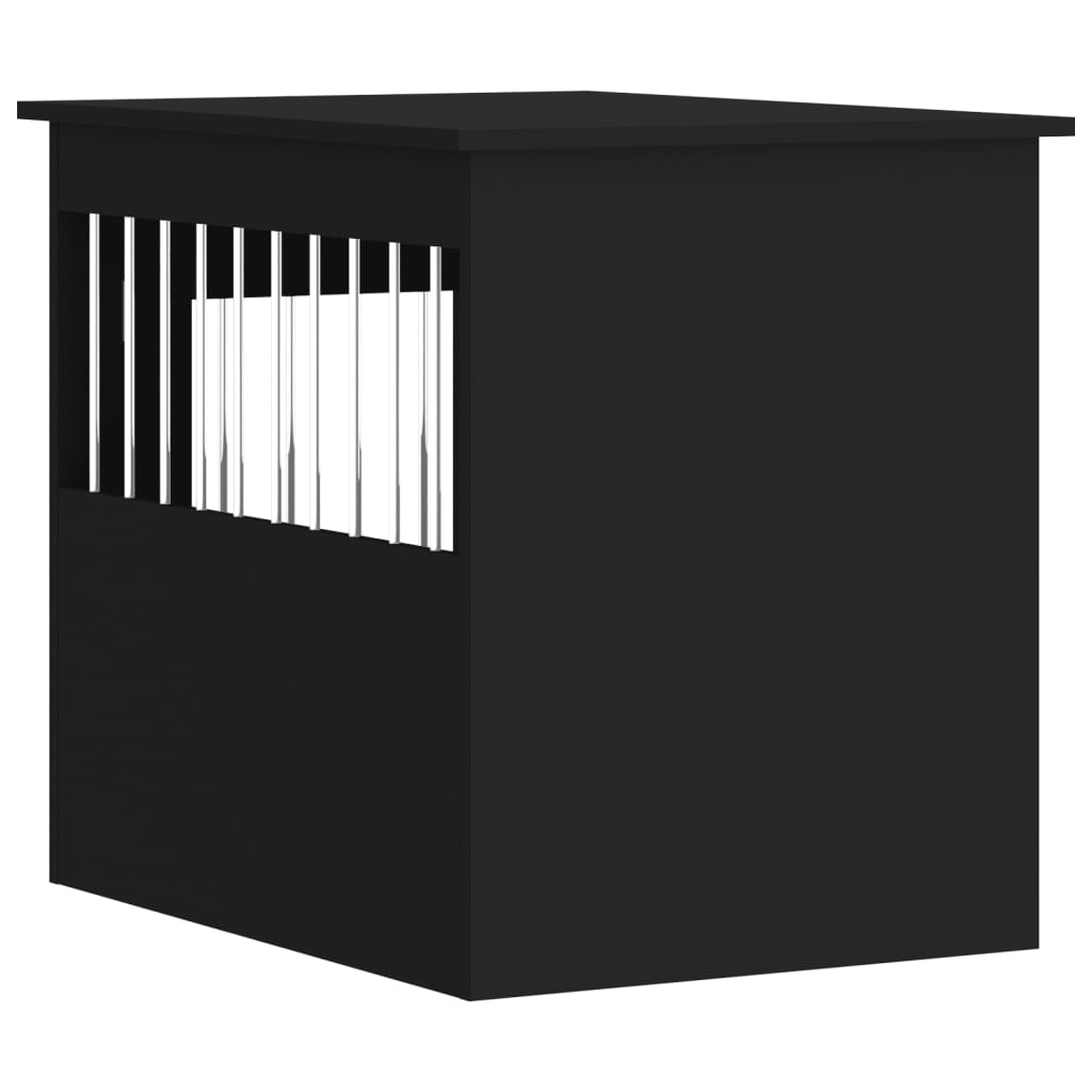 Dog Crate Furniture Black 55x75x65 cm Engineered Wood