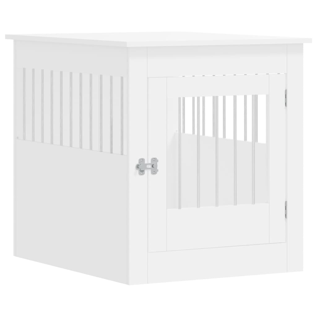 Dog Crate Furniture White 64.5x80x71 cm Engineered Wood