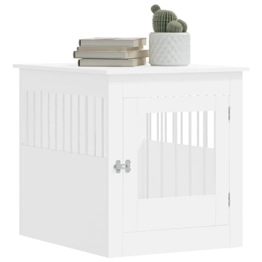 Dog Crate Furniture White 64.5x80x71 cm Engineered Wood