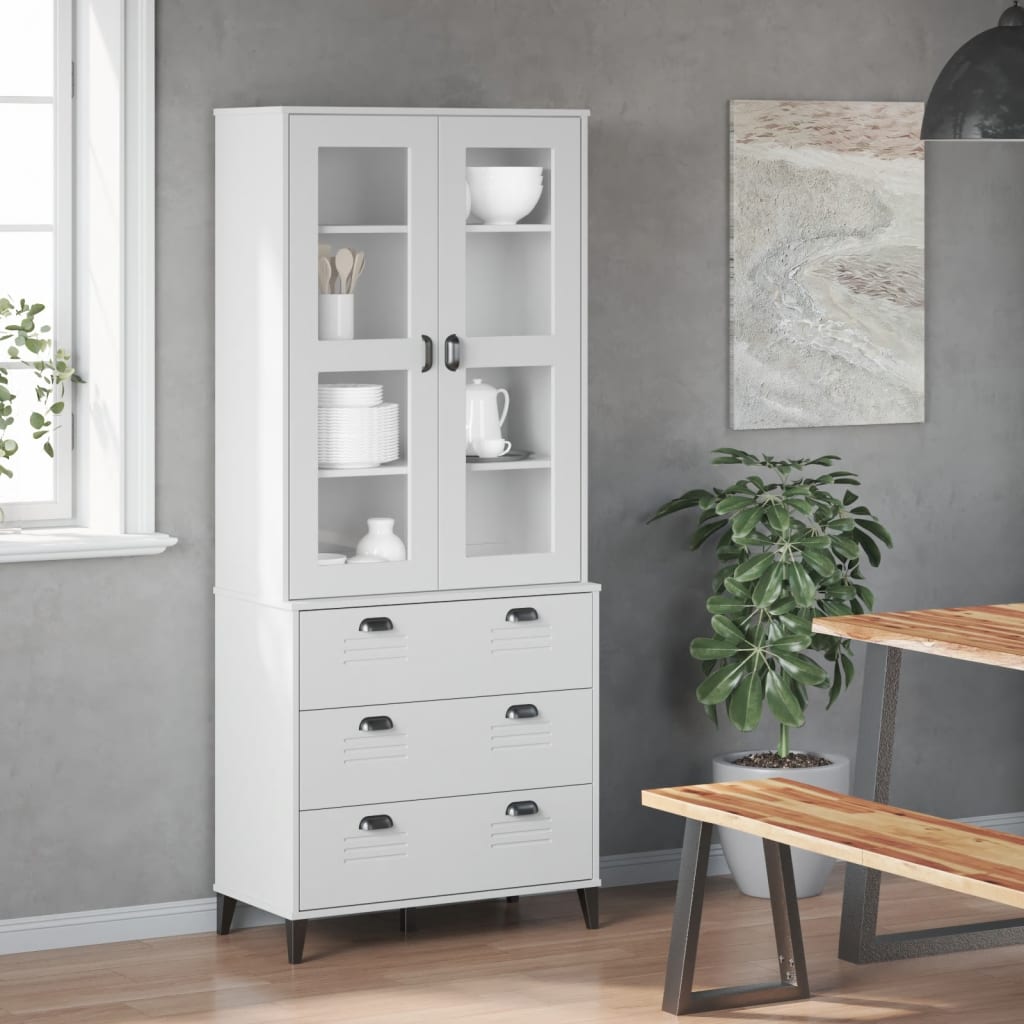 Highboard Viken 80X40X190 Cm Solid Wood Pine