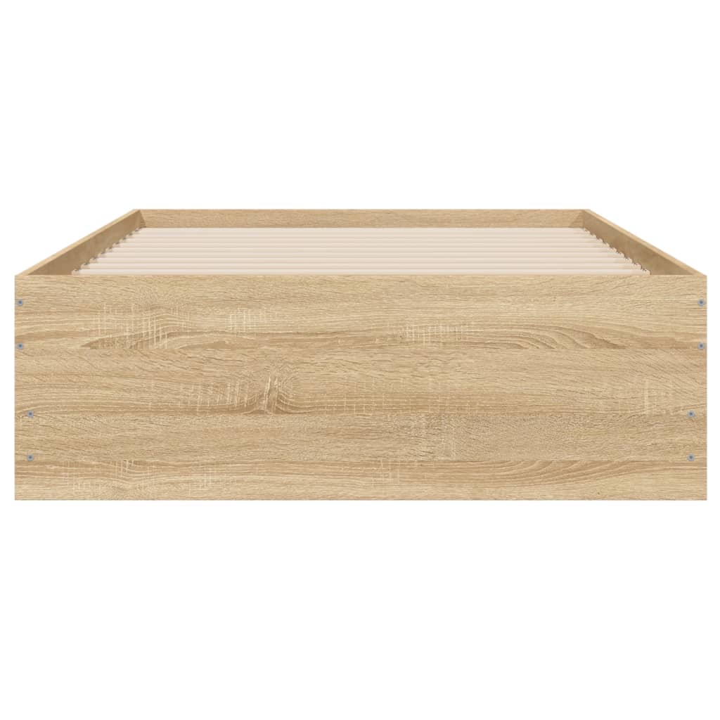 Bed Frame with Drawers without Mattress Sonoma Oak 90x190 cm