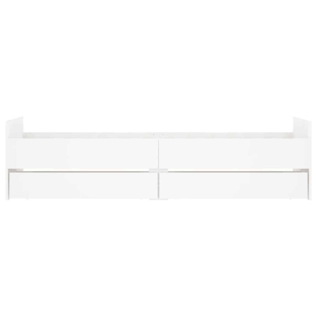 Bed Frame with Drawers without Mattress White 90x190 cm