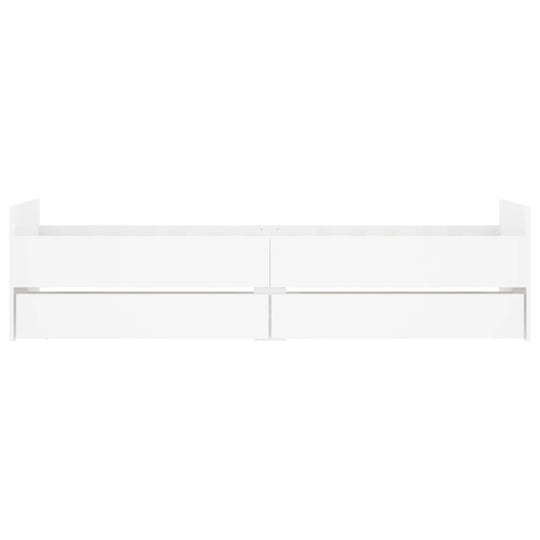 Bed Frame with Drawers without Mattress White 90x190 cm