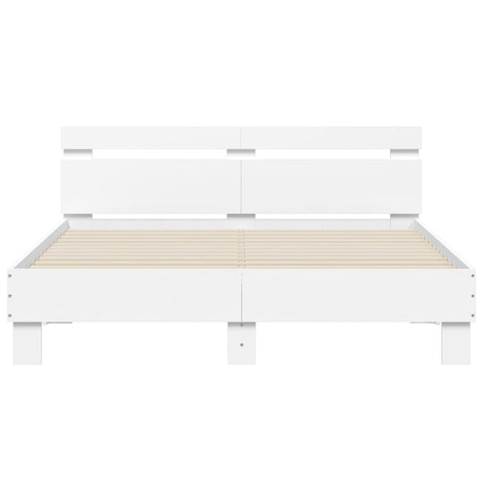 Bed Frame without Mattress White 150x200 cm