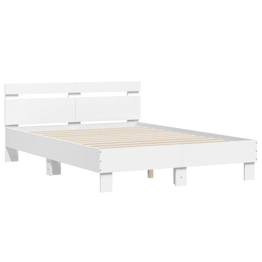 Bed Frame without Mattress White 135x190 cm