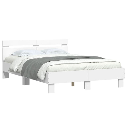 Bed Frame without Mattress White 135x190 cm